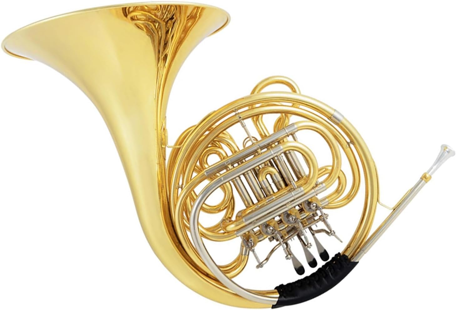 Professional musical instrument for beginners 4 key double row B flat French horn