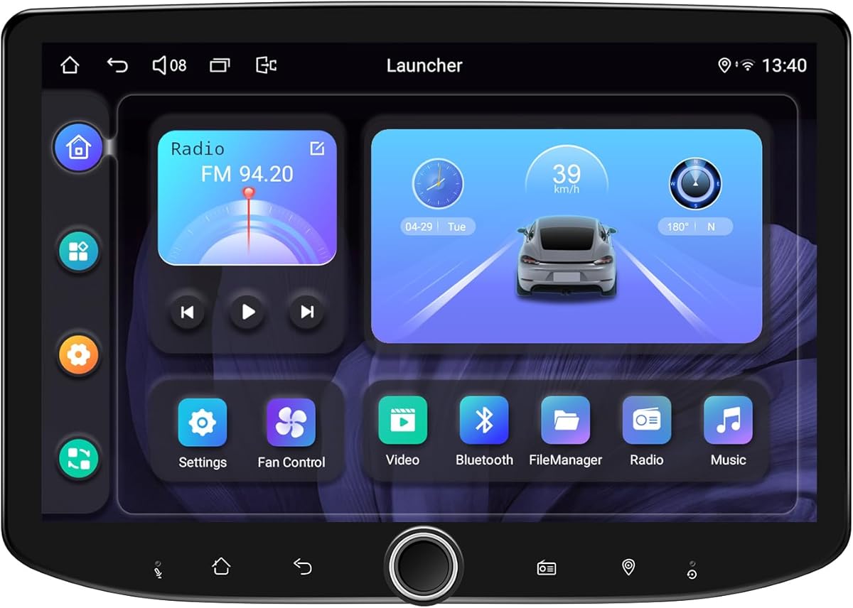 JOYING Car Radio for Toyota Land Cruiser Prado120 & Lexus GX470 2004-2009, Car Stereo 10.1 Inch Touchscreen 8GB+128GB with Carplay&Android auto, Volume Knob(JY-TT100N8-B)(Radio Wiring Harnes A)