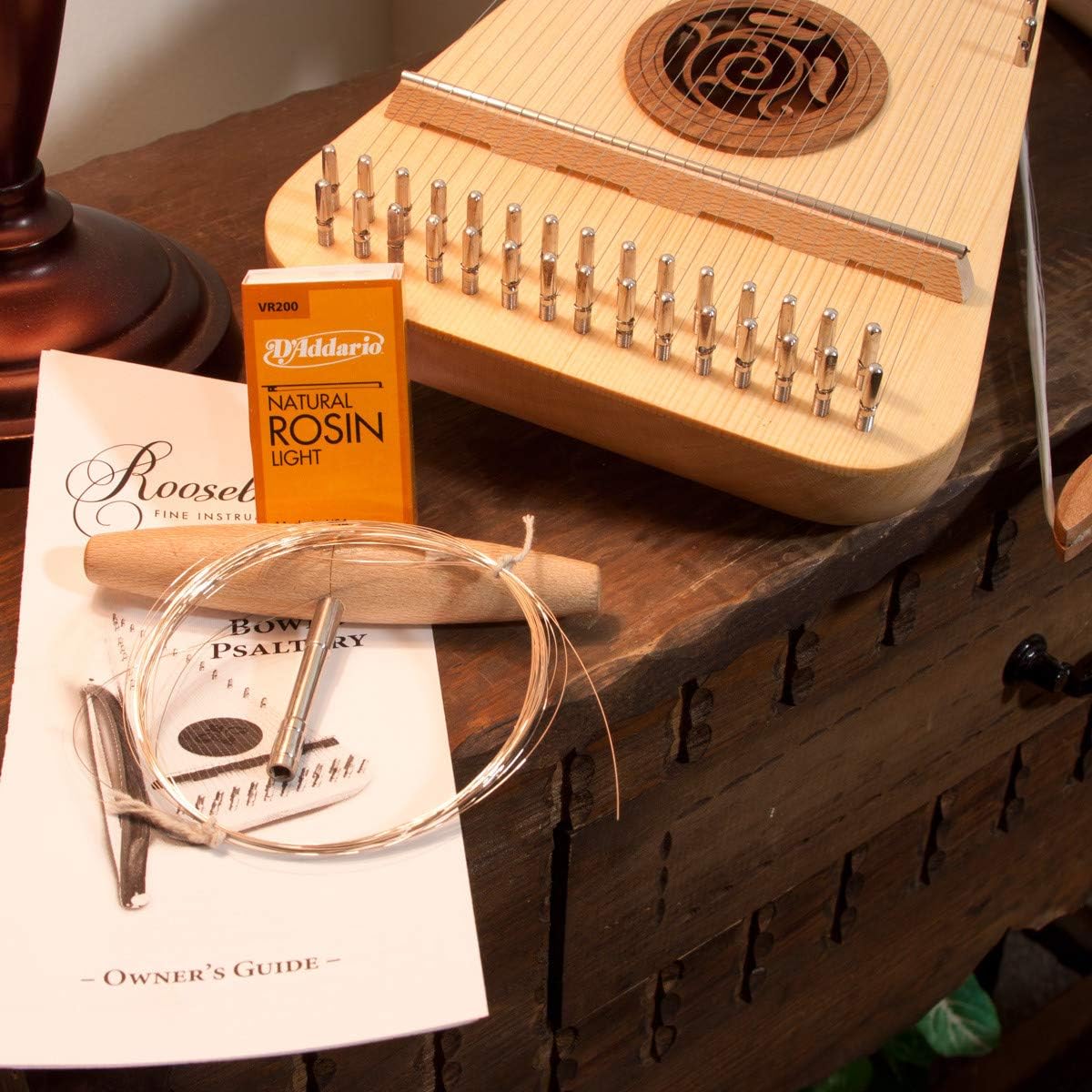 Roosebeck Alto Rounded Psaltery w/Extra String Set - Right Hand