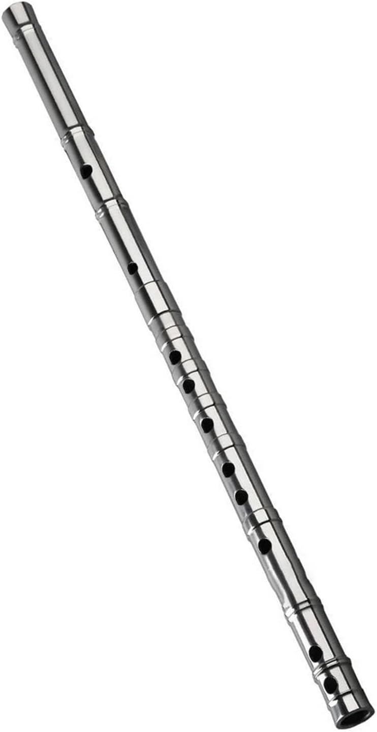 C Bamboo Flute Professional Titanium Tube E Key 8 Hole Flute Metal Two-section Classical Woodwind Instrument(Ckey)