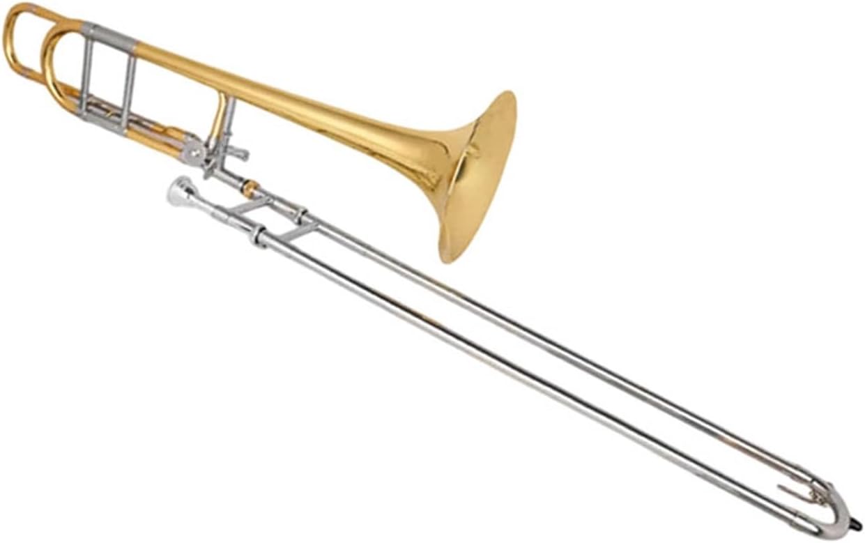 Adult Trombone Instrument Trombone Tenor Tuning B Flat To F Key White Copper Tube Professional Musical Instrument(3)