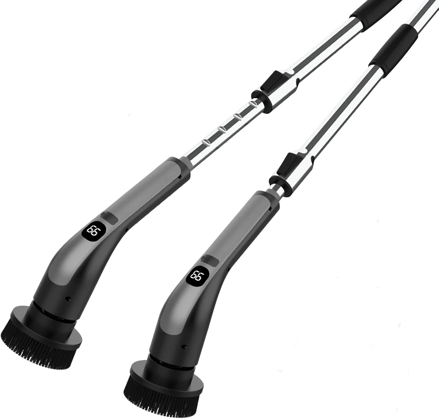 Electric Spin Scrubber, Shower Scrubber with 8 Replaceable Brush Heads & Retractable Handle, Adjustable Shower Cleaner for Bathroom, Bathtub, Kitchen, Tile Floors,Scrub Brush