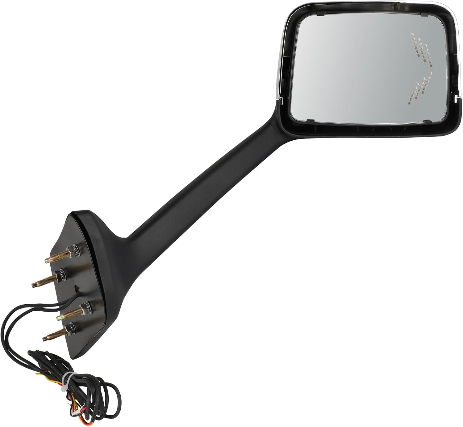 ECCPP Truck Hood Mirror Compatible With For International LT 625 A PC(Right Side Small Mirror) Manual Control,Turn Signal Light,with Chrome Housing Mirror