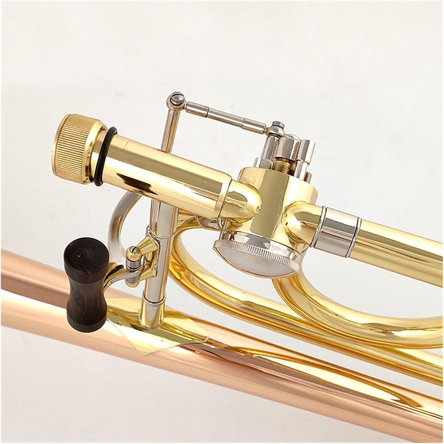 TSTS Tenor Trombone Bb/F Tone Phosphor Copper Bell with Mouthpiece Carry Case Cleaning Cloth Beginner Trombone