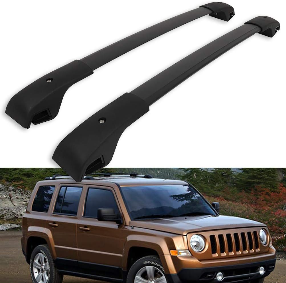 ECCPP Roof Rack Crossbars fit for Jeep Patriot 2007-2017 Rooftop Luggage Canoe Kayak Carrier Rack - Fits Side Rails Models ONLY