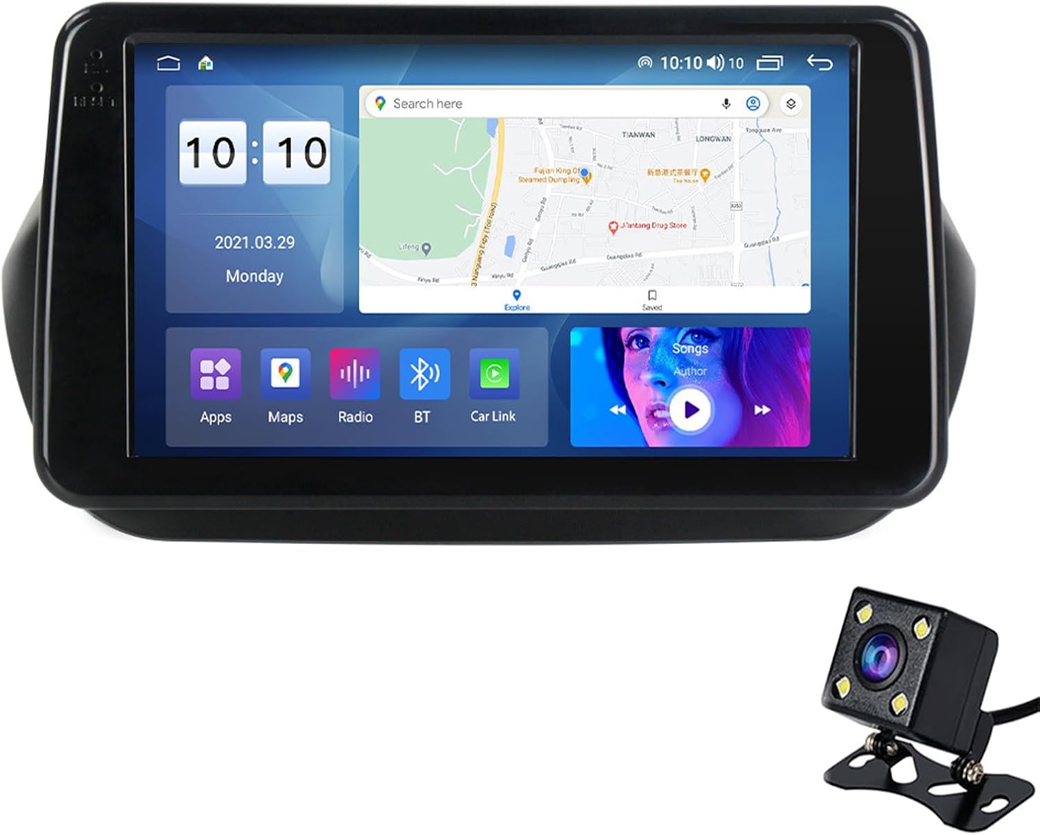 1 Din Car Stereo for Fiat Fiorino Qubo 2008-2017 with 9