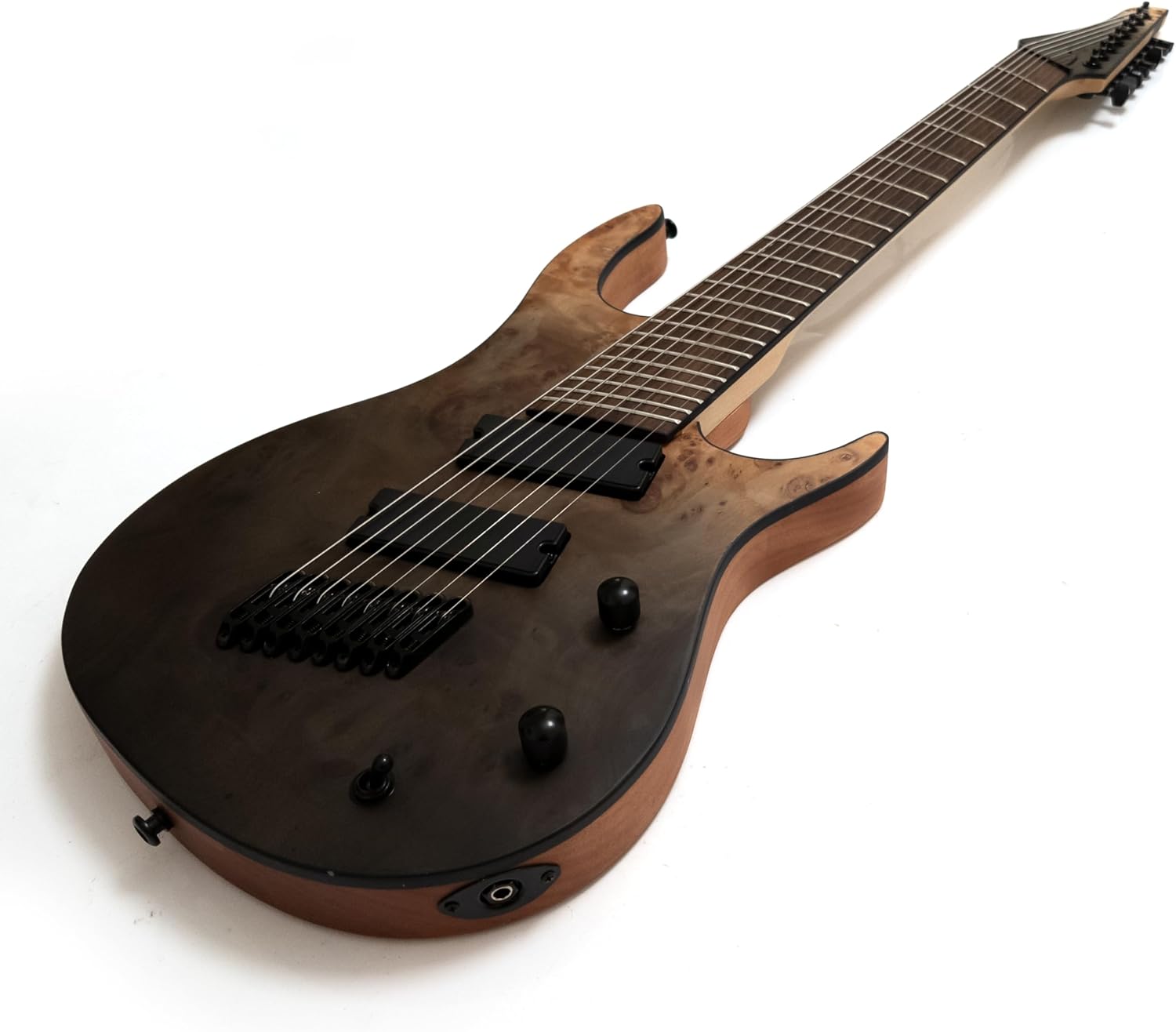 Upgrade Pro 8-String Fanned Fret Electric Guitar, Grey Tide Fade – 25.5-28