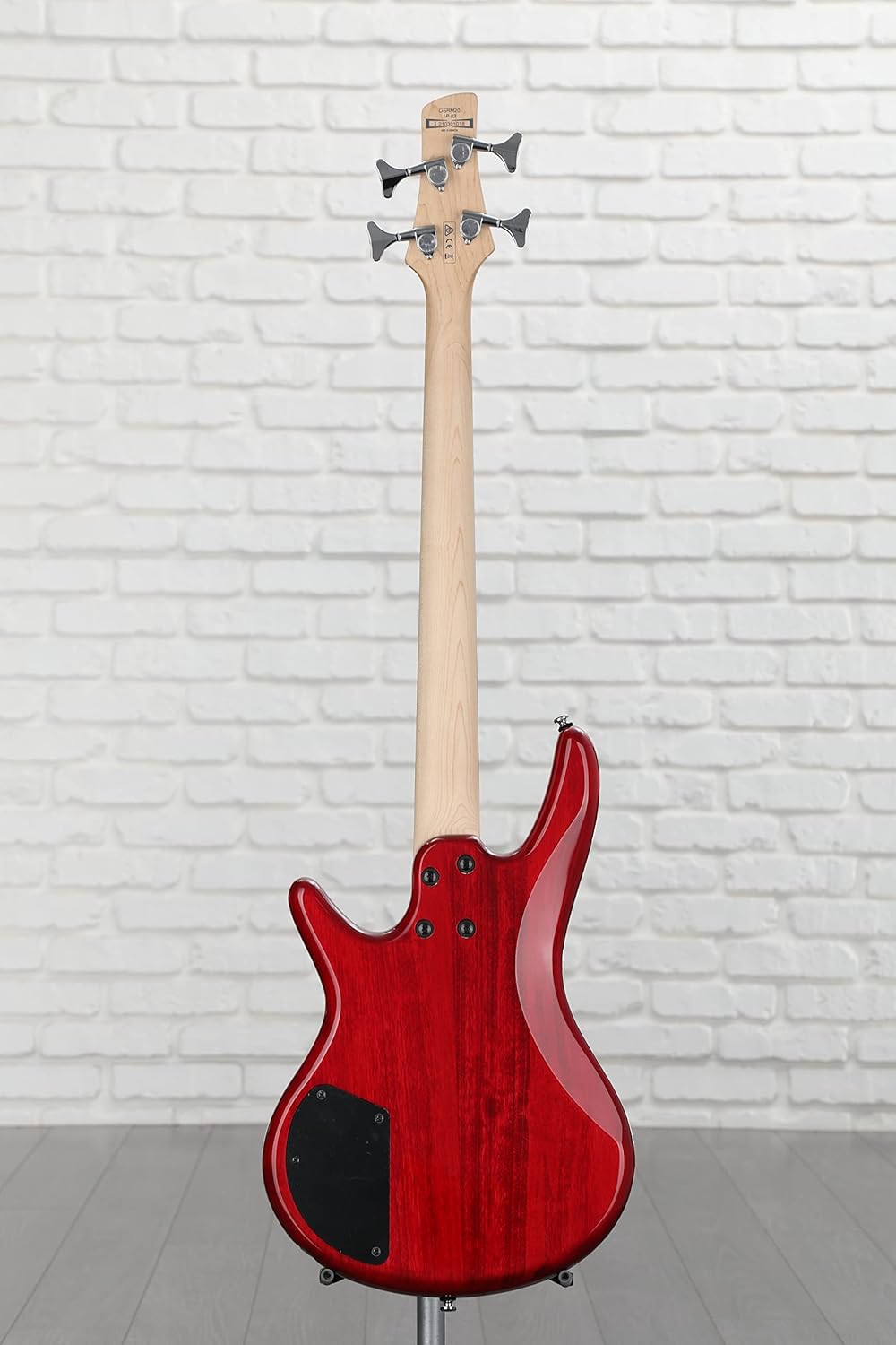 Ibanez miKro GSRM20 Bass Guitar Transparent Red and 30-Watt Bass Combo Amp Essentials Bundle with Stand, Strap, Clip-On Tuner, Cable and Picks