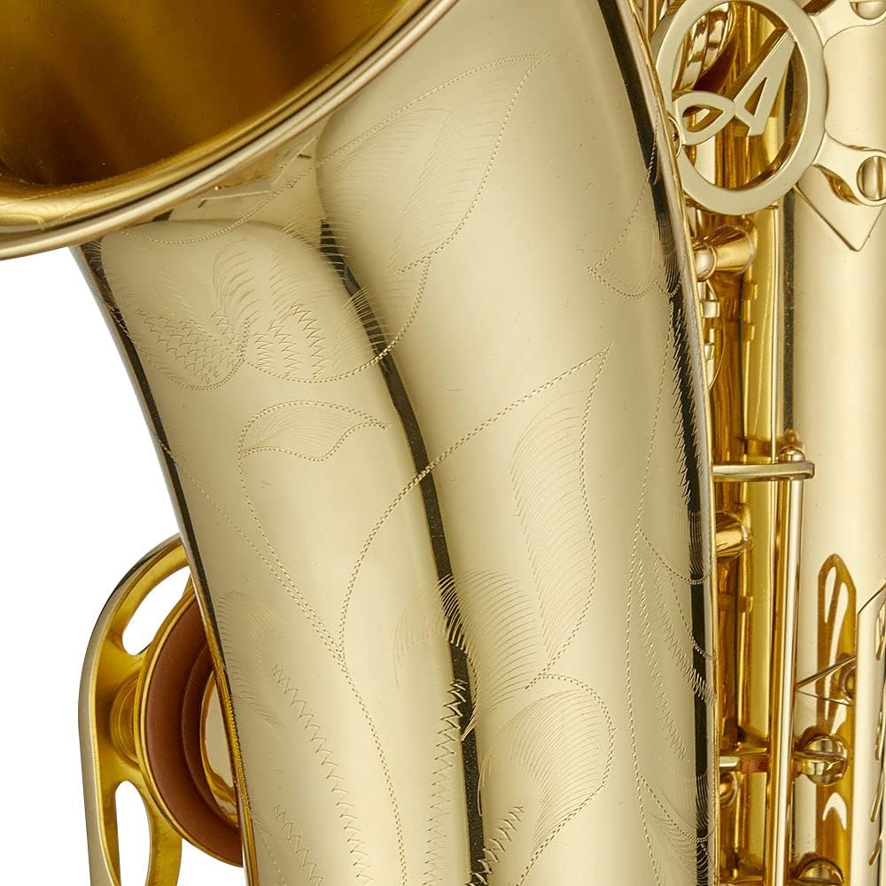 Antigua Winds PowerBell Professional Bb Tenor Saxophone(Yellow brass with lacquered finish/enlarged bell/new neck design/ergonomic design/hand engraving/ABS case)/WRTS4248LQ