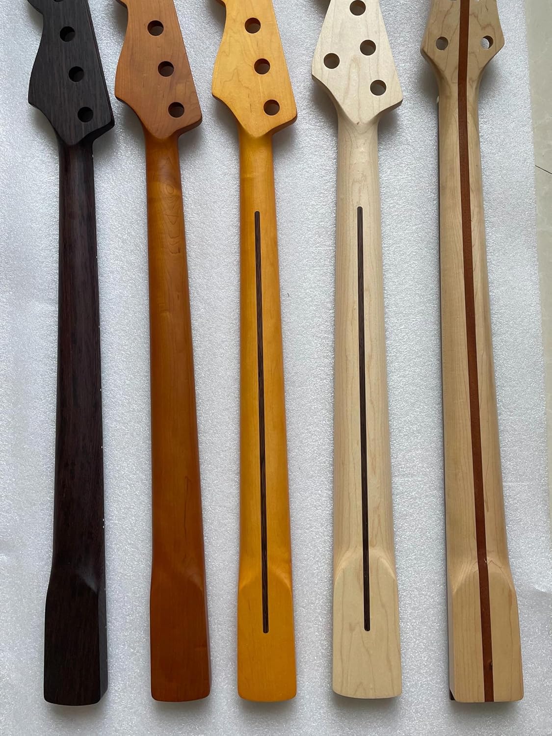 Guitar Part for High Bass Neck 5 Strings 4 Strings Electric Guitar Bass Neck Roasted Canadian Maple Matte 20/24 Fret Bassguitar Neck(Color:5 Strings)