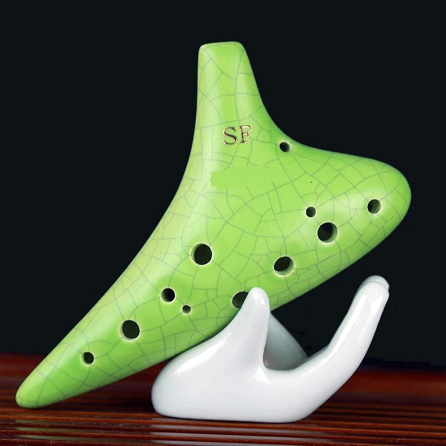 12 Holes Ocarina Alto C Tone Key Soprano G Musical Instruments Professional Wood Wind Instruments Music Lovers Instruments (Color : Soprano C Blue)