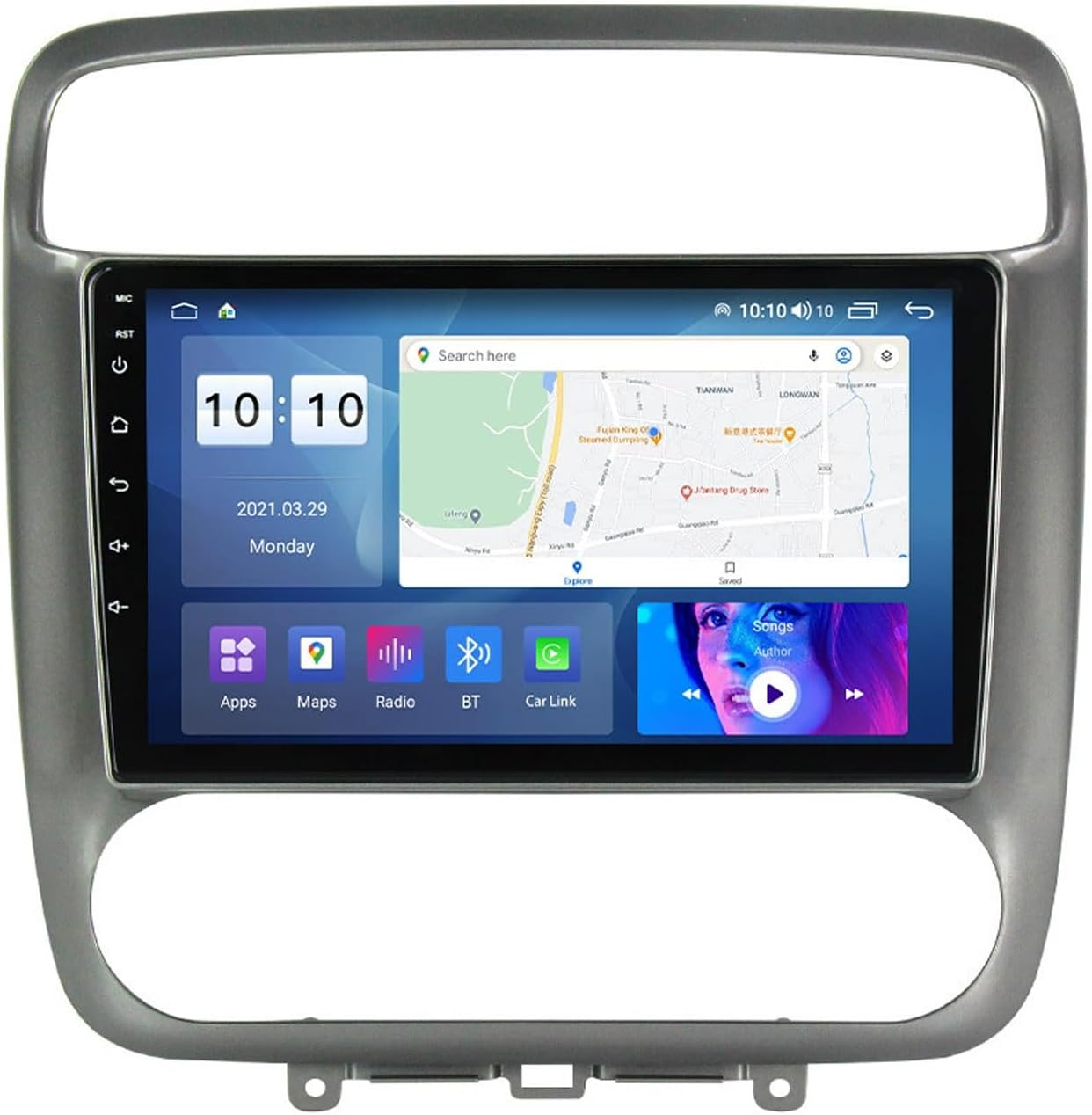 Android Bluetooth FM/AM Radio Car Stereo 9 Inch for Honda Stream 2000-2006 Support GPS Navigation Wireless CarPlay Android Auto DSP