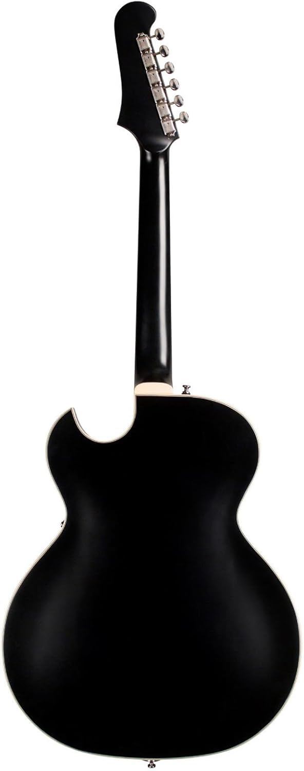 Guild Guitars Starfire I Jet 90 Semi-Hollow Body Electric Guitar, Satin Black, Florentine-Cut, Newark St. Collection