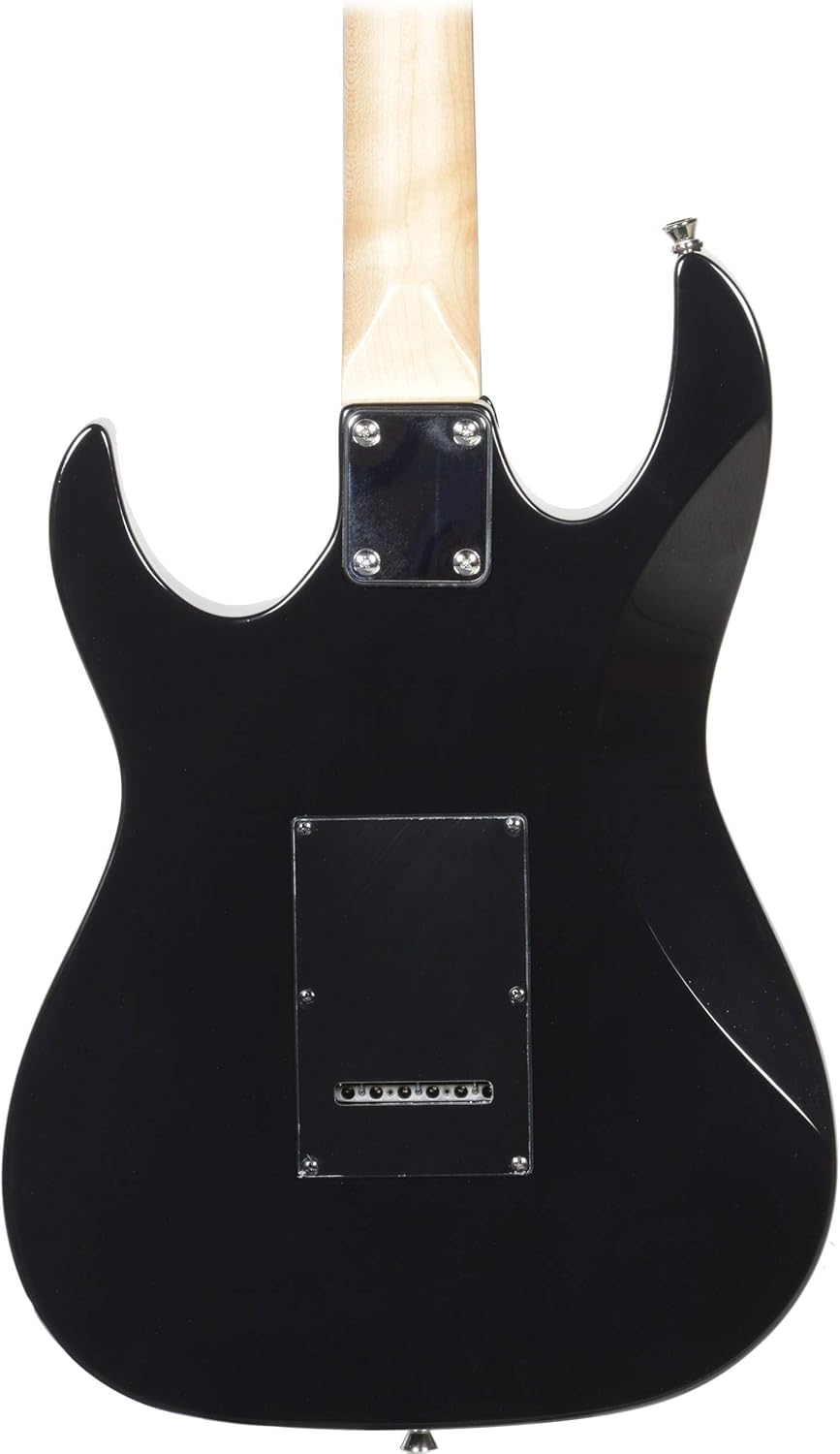 Ibanez GIO Series GRX20Z Electric Guitar Black Night - With Ibanez IGB101 Gig Bag, On-Stage Guitar Stand, Cloth