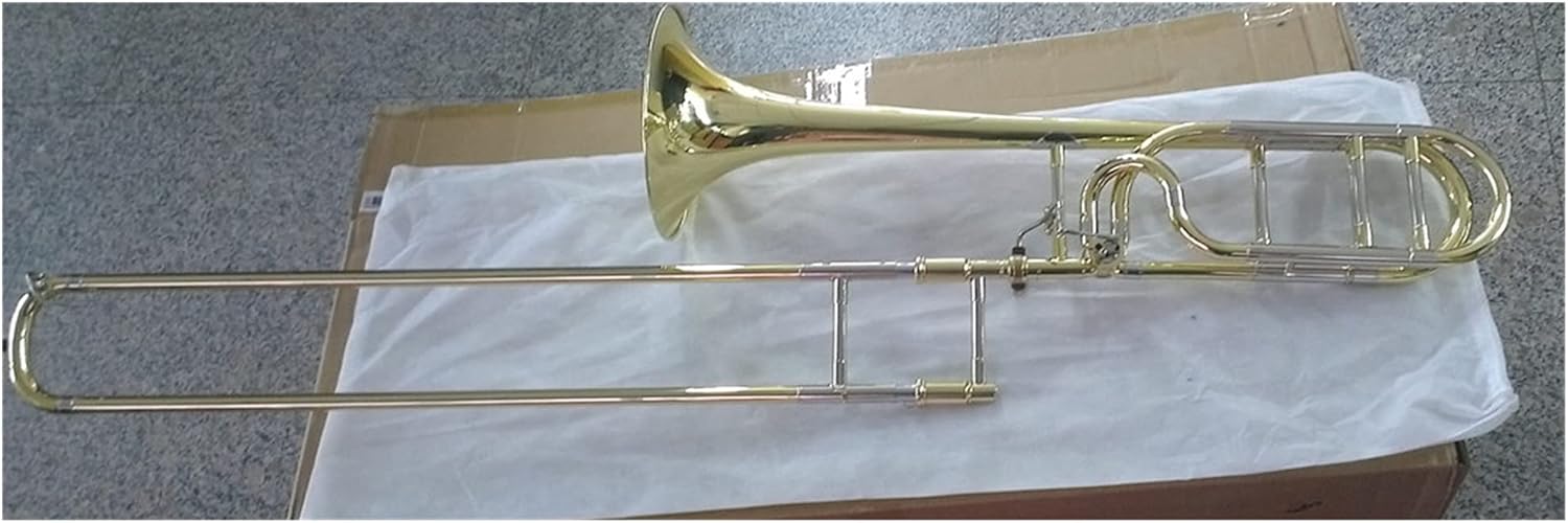 Student Trombone Professional Gold Lacquer Cupronickel Slide Sleeve Tone Bb/F Tenor Trombone Trombone Kit