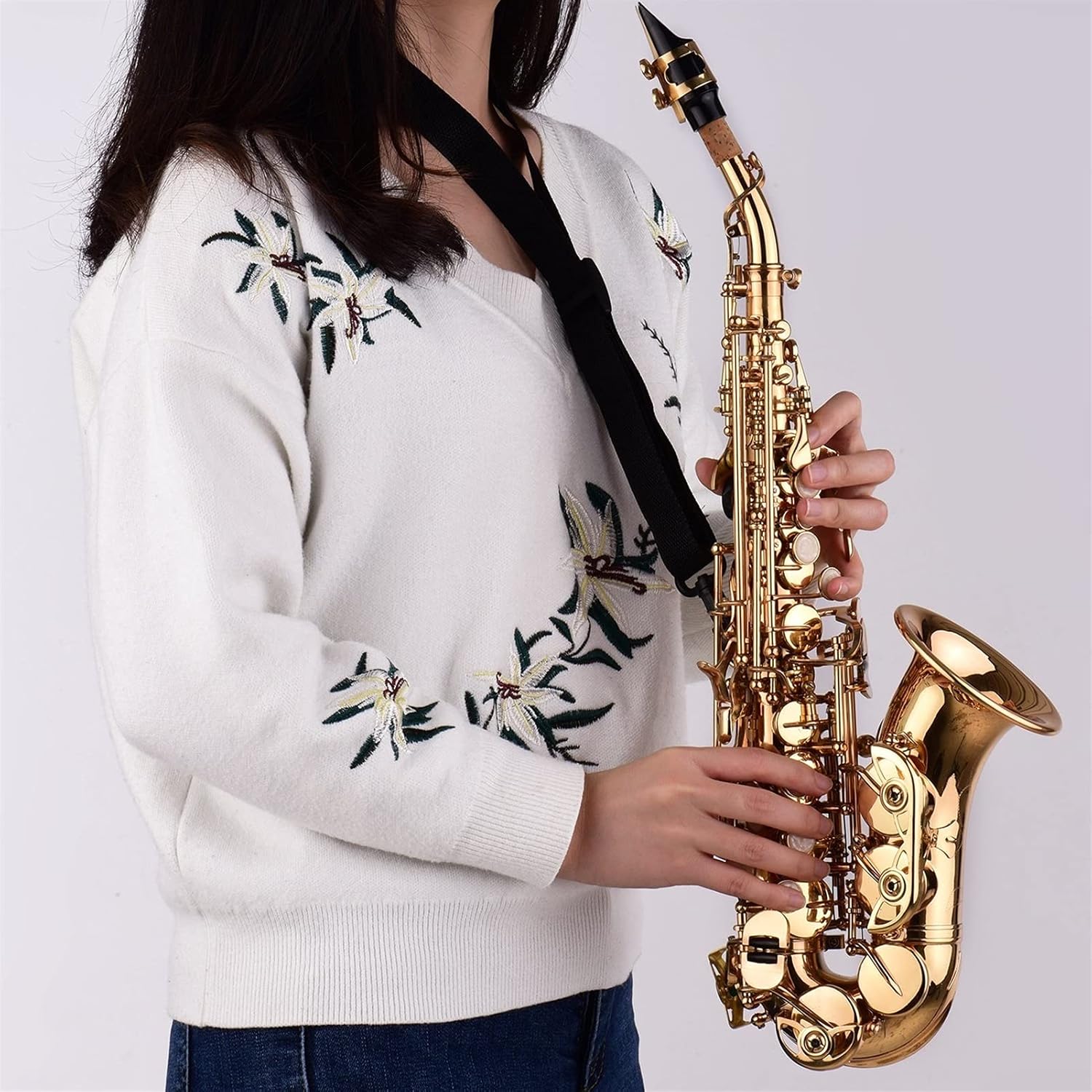 Sax Beginners Kit Mini Bb Saxophone Saxophone Sax Brass Material Woodwind Instrument with Case Gloves Cleaning Cloth Brush Reeds Sax Strap Wind Instrument