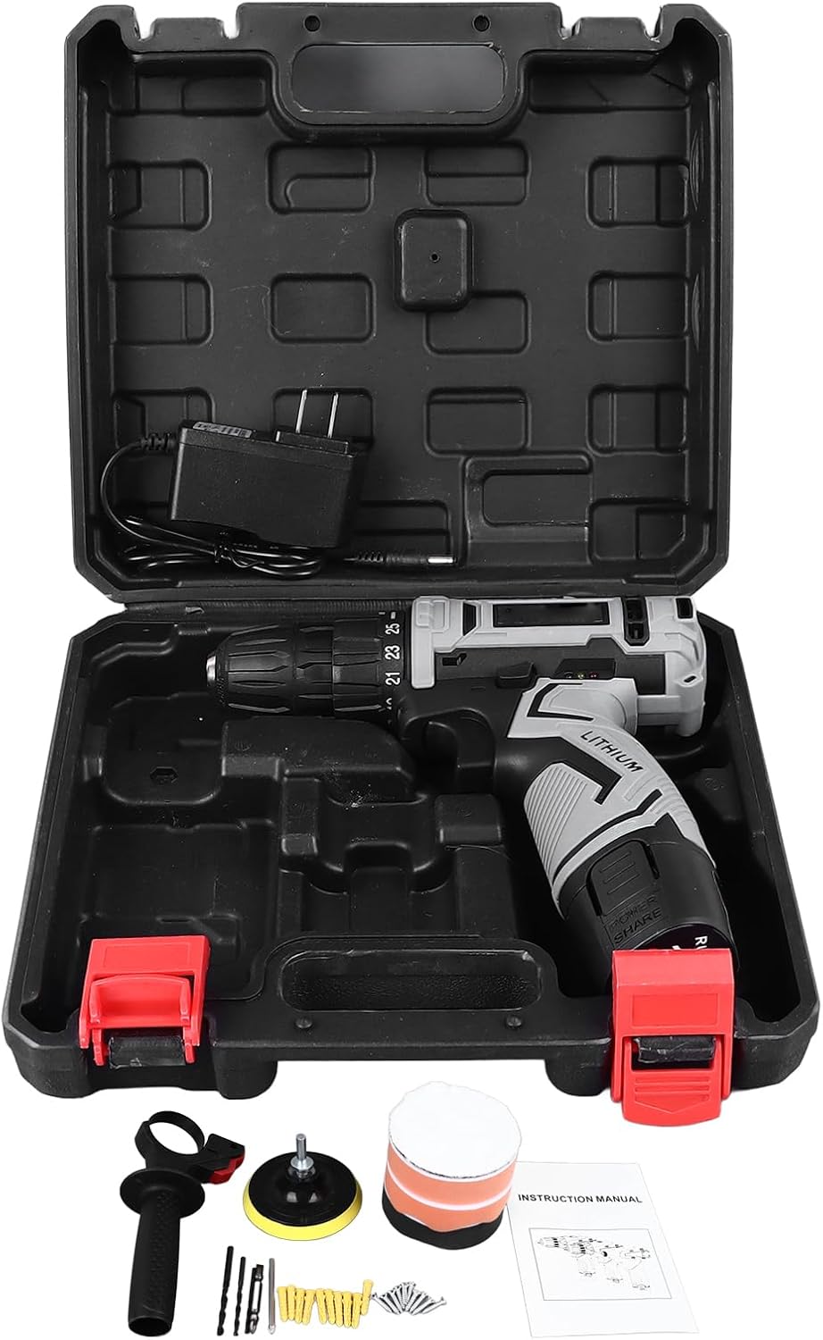 Cordless Car Buffer Polisher, Wireless Polishing Waxer Machine Kit with 2Ah Rechargeable Batter for Car Detailing/Polishing/Waxing