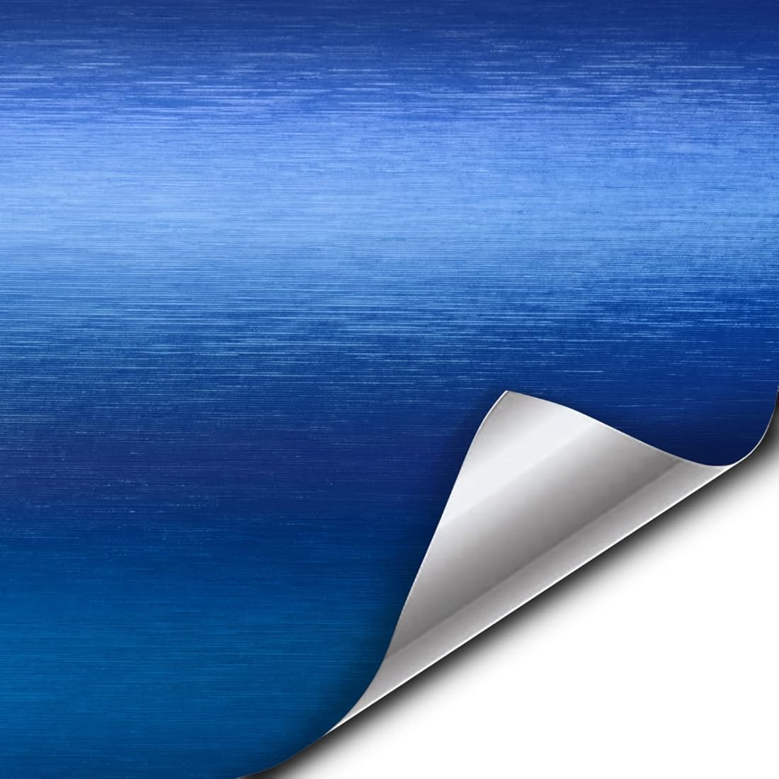 Metallic Blue Brushed Metal Vinyl Wrap Roll with VViViD XPO Air Release Technology (50ft x 5ft (Full Car Wrap Roll))