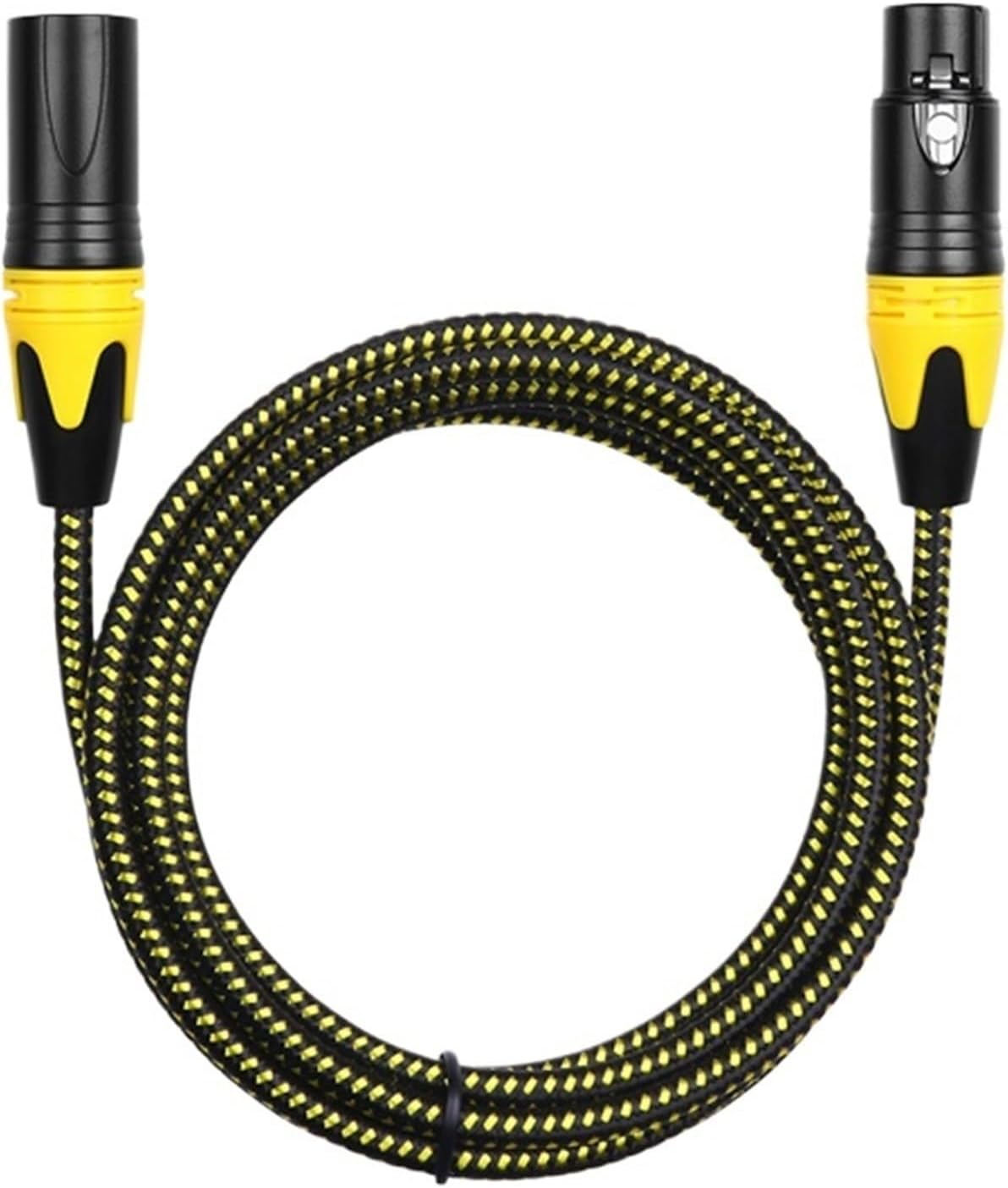Professional XLR Microphone Cable Male to Female Gold-Plated 3-Pin XLR Speaker Cables Balanced Micphone Mixer Cord Multicolor(M-F Yellow,1m)