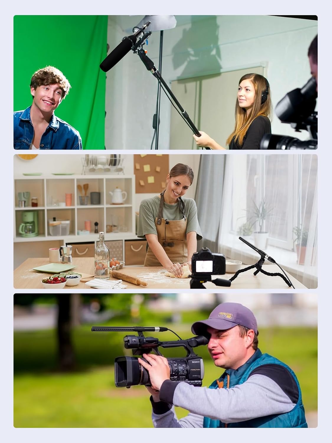 SYNCO D2 XLR Shotgun Microphone, Hypercardioid Condenser Mic for Camcorder, DSLR, Audio & Video Recording, Professional Directional Mic with XLR Output