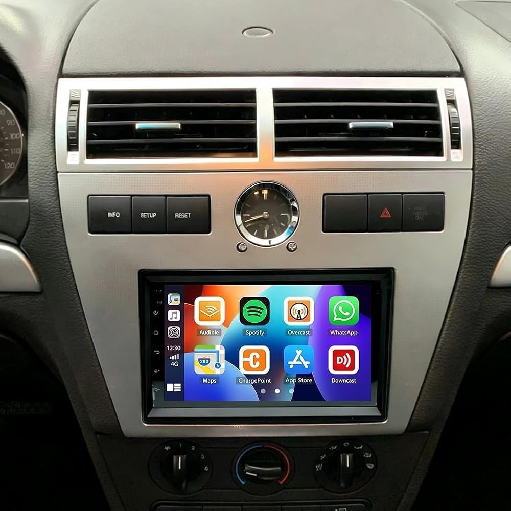 Car Stereo Radio Compatible for Mercury Milan 2006-2009 with Carplay Android Auto GPS Navigation 7in Touchscreen Car Radio Player with Bluetooth WiFi SWC Mirror Link Split Screen + Backup Camera