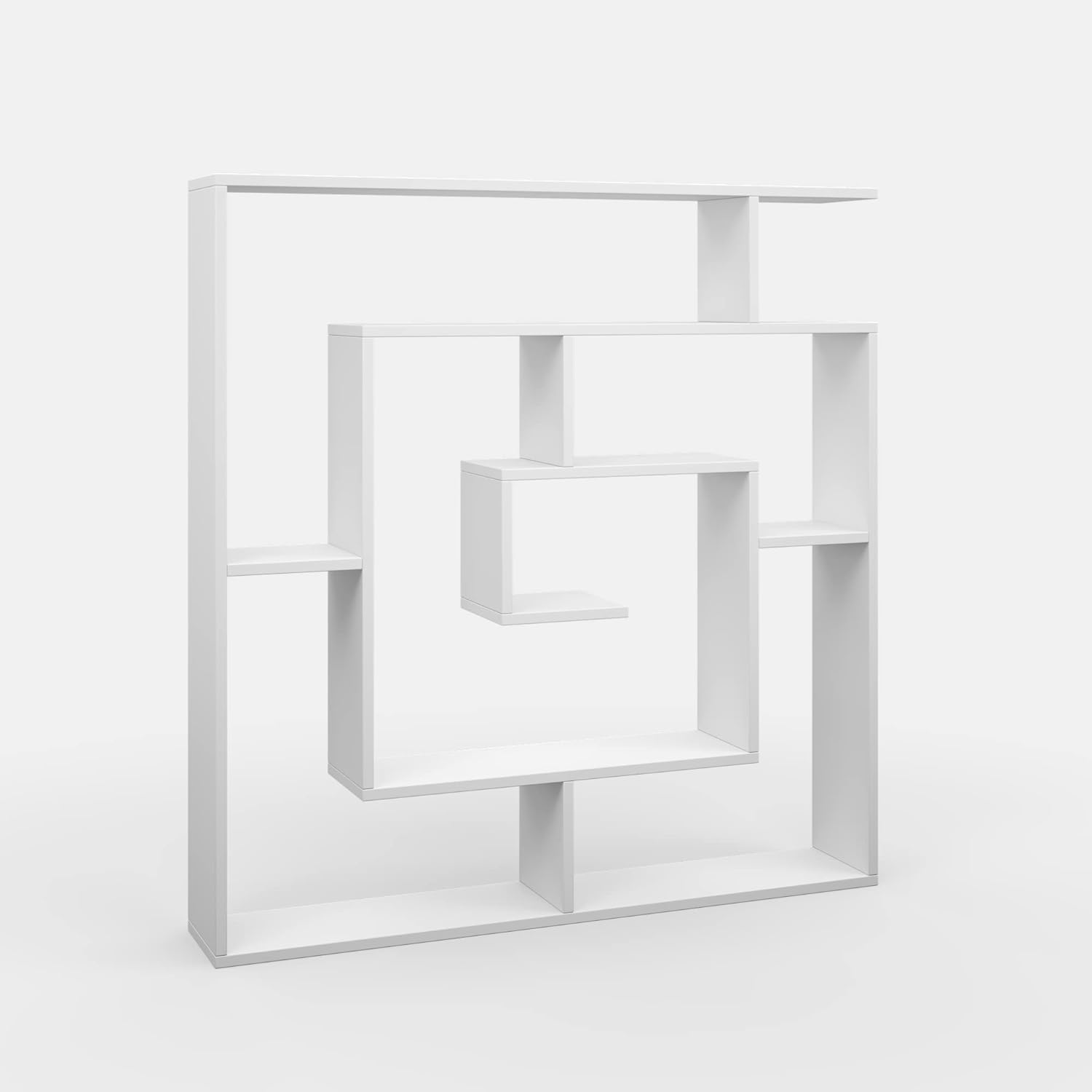 Ada Home Décor Briscoe Bookcase, 49'' x 51'' x 8.5'', White