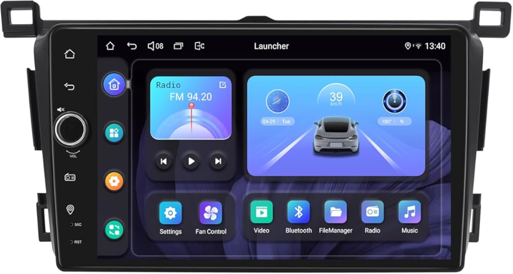 JOYING Car Radio for Toyota RAV4 2013-2018 Android 13 Head Unit 9 Inch Touch Screen Car Stereo with Carplay & Android Auto, GPS Navigation, Bluetooth, SWC, AM/FM Radio(JY-TT186N4)