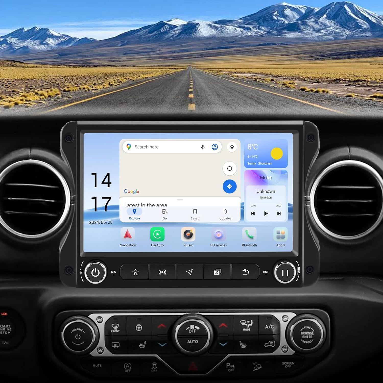 Android 13 Car raido for Jeep Wrangler JL & Gladiator JT 2018-2022, Qualcomm [4GB+64GB] 10 inch Touch Screen Jeep Stereo with Wireless Carplay & Android Auto, GPS/AM/FM/5G WiFi/USB/Bluetooth 5.0/ LTE