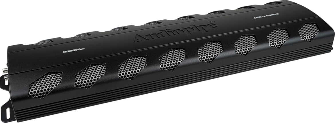 Audiopipe APDLO Class D Car Amplifier (APDLO-30001D), Monoblock Amplifier, Car Audio, Oversize Mosfet Circutry, 3000 Watts, Built-in Subsonic Filter, Overload/Overheat Protection, Remote Bass Knob