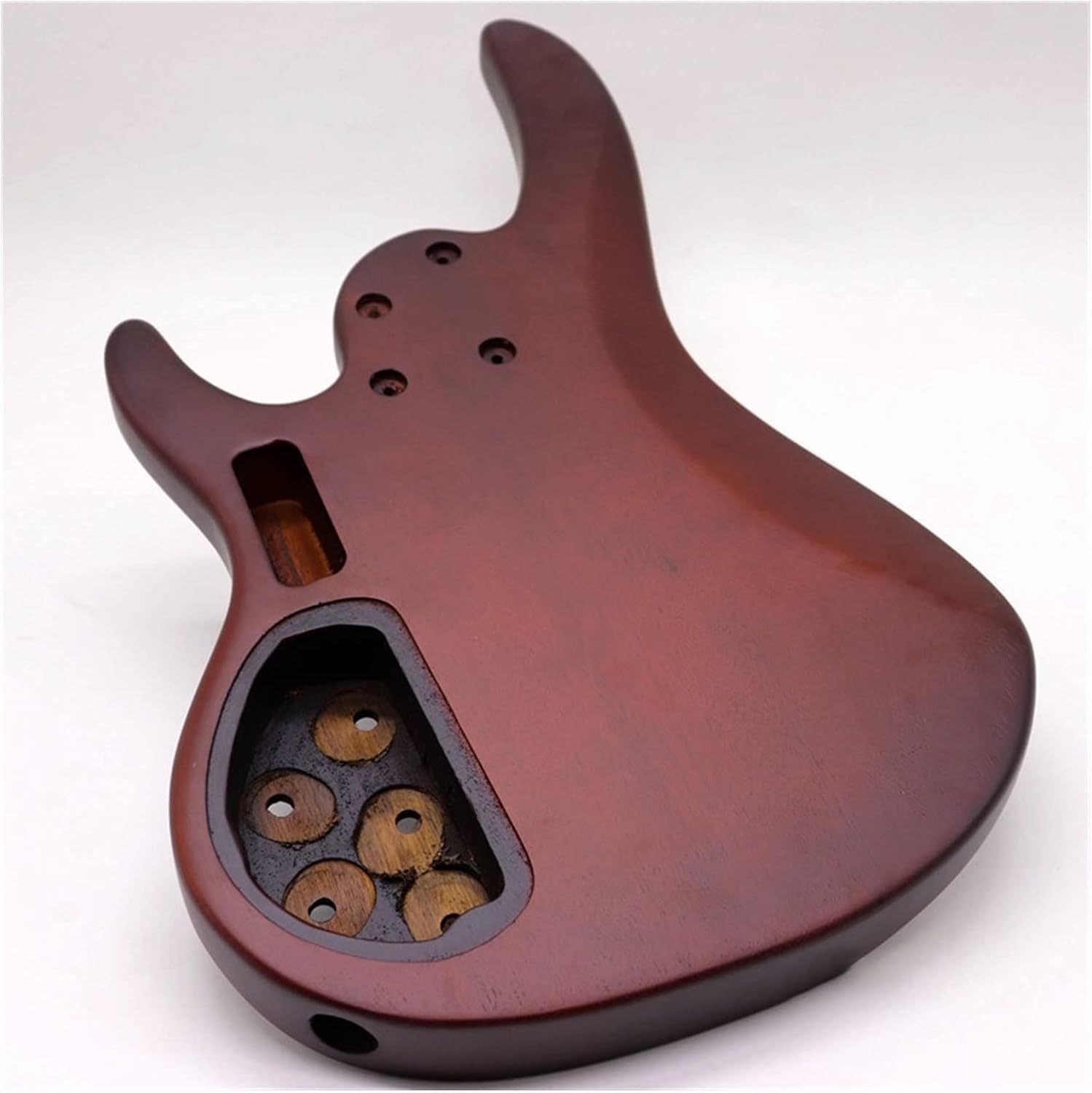 Electric Bass Guitar Body Okoume Wood with 24 Fret Guitar Neck DIY Guitar Kit