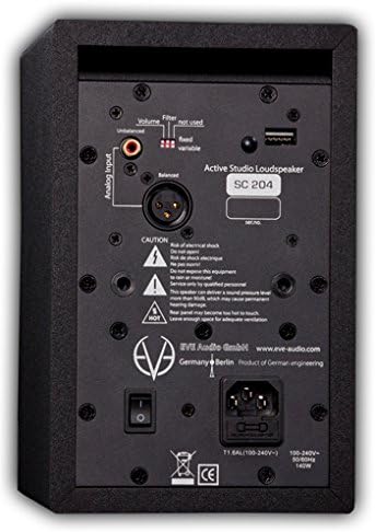 EVE Audio SC204 Active 2-Way Nearfield Studio Monitor with Compact Design, 4-Inch SilverCone Woofer, and Accurate Signal Reproduction