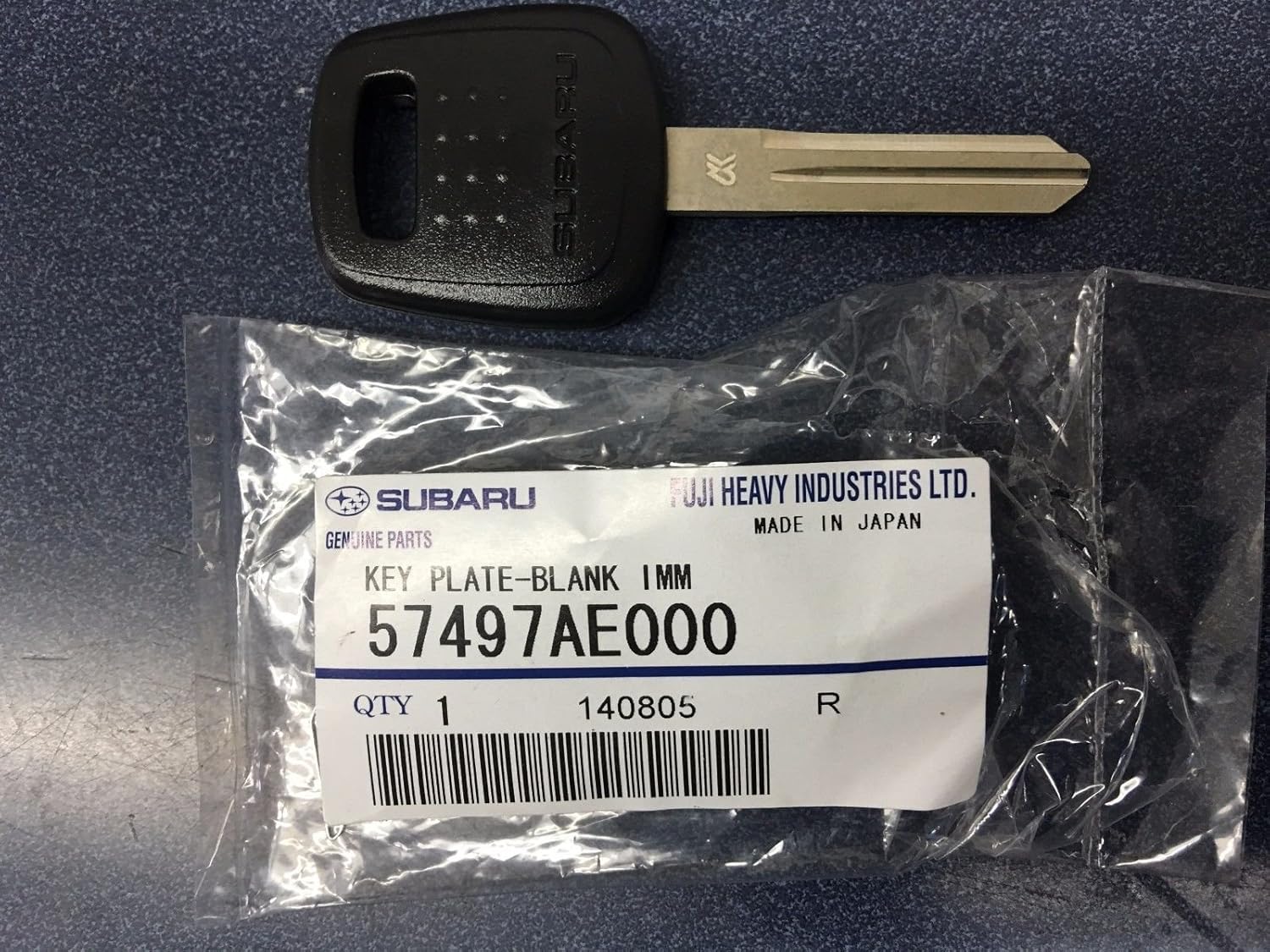 Subaru 2005-07 Forester and STi, 2006-07 WRX Master Key Plate Blank Immobilizer - 57497AE000 - Genuine OEM