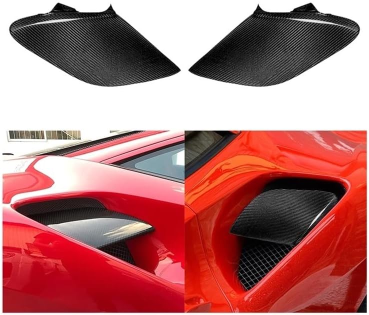 Compatible with Ferrari 488 2015-2019 Dry Carbon Fiber Both Side Air Inlet Cover Trim Car Decoration Styling Retrofitting Accessories