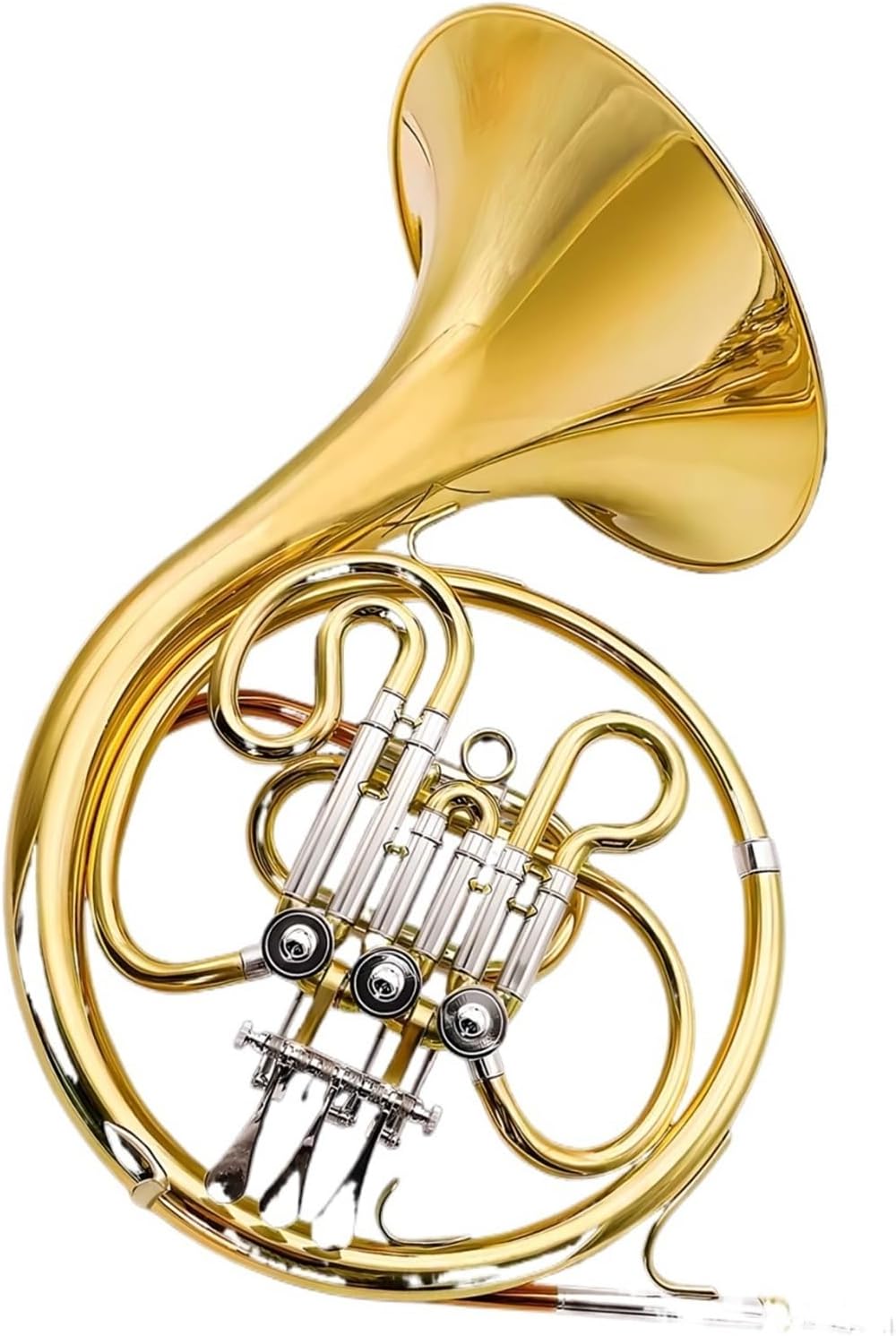 Brass French Horn B Flat/F Tune Three-key Integrated Single French Horn Beginner Professional Performance Examination Band