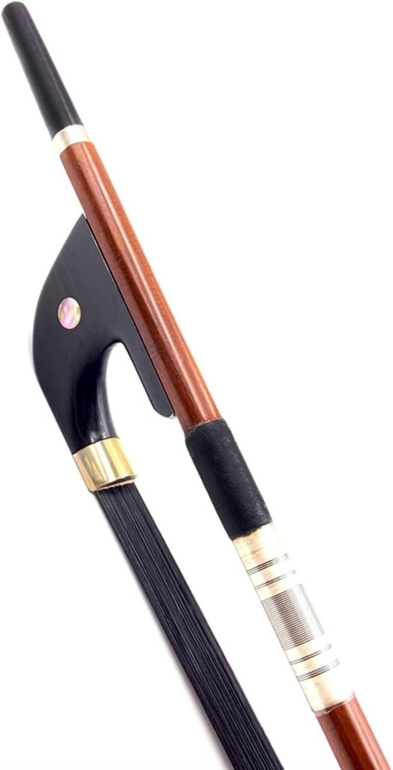 TSTS Professiona Pernambuco Upright Double Bass Bow 3/4 Black Horsehair Horsetail Full Size Violin Bow
