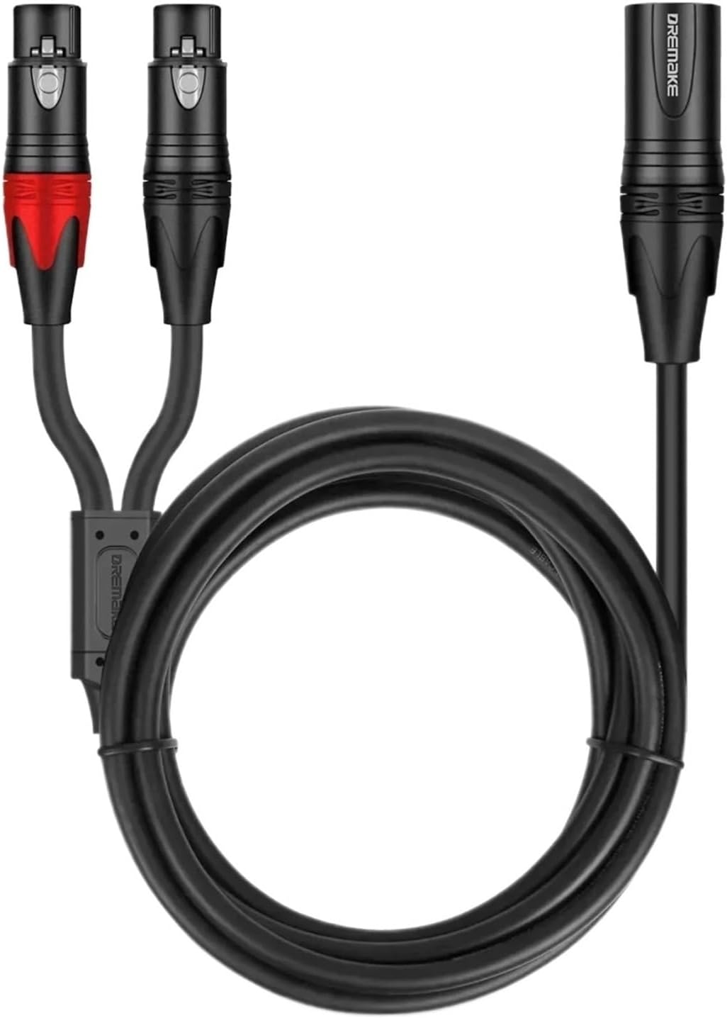 Balanced Mic Y Splitter Audio Cable 2 Female to 1 Male XLR Plug Mic Adapter Cable Male to Dual Female Y Cord(1m)