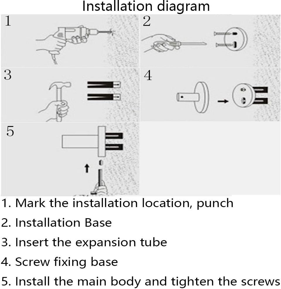 Shower Organiser Transparent Glass 304 Stainless Steel Wall-Mounted 2 Tiers Hook Up Towel Rack, 3 Styles, 3 Sizes (Size : #A-60x12x38cm)
