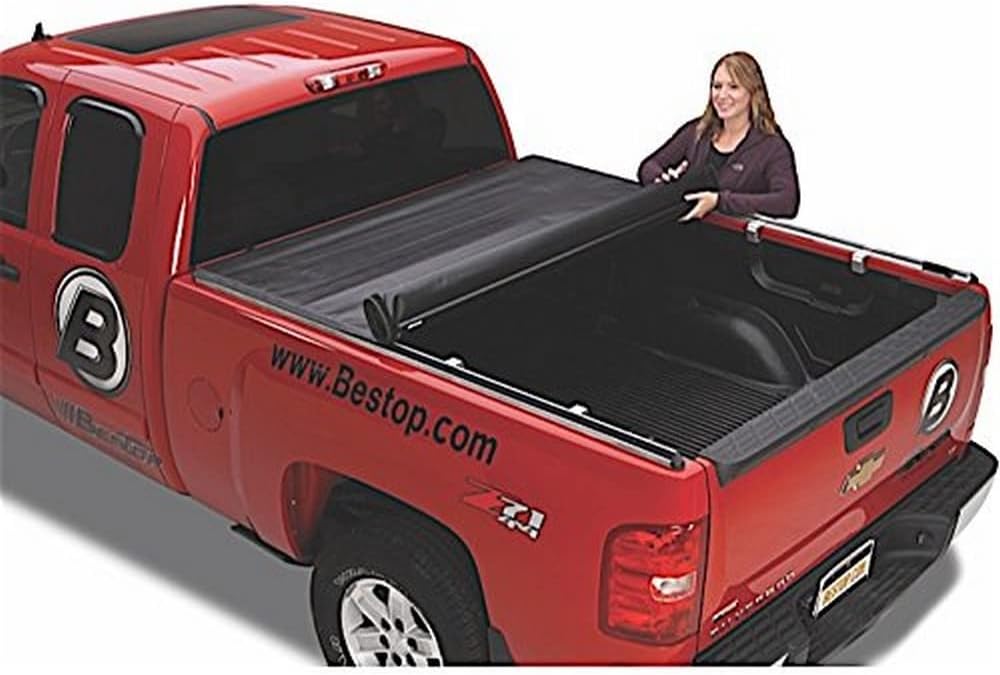 Bestop 19240-01 EZ-Roll Tonneau Cover for 2009-2010 Dodge Ram 1500 & 2011-2018 Ram 1500 & 2010-2014 2500/3500 (except Rambox), 6.3' bed