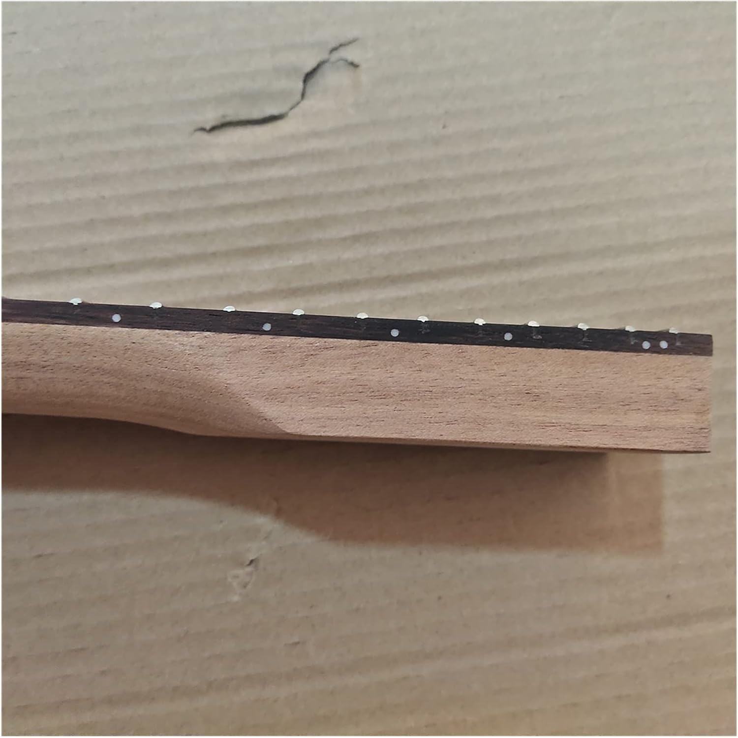 Unfinished 24 Frets Mahogany Electric Guitar Neck Replacement Rosewood Fingerboard Vine Inlay Guitar ​Neck Replacement