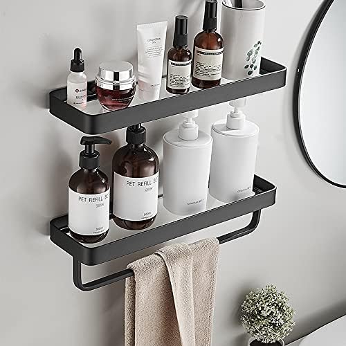 Shower Shelves Bathroom Shower Shelf, Bathroom Corner Shelf, Wall Mounted Kitchen Storage Holder Bathing Accessories (Color : 50cm Black)