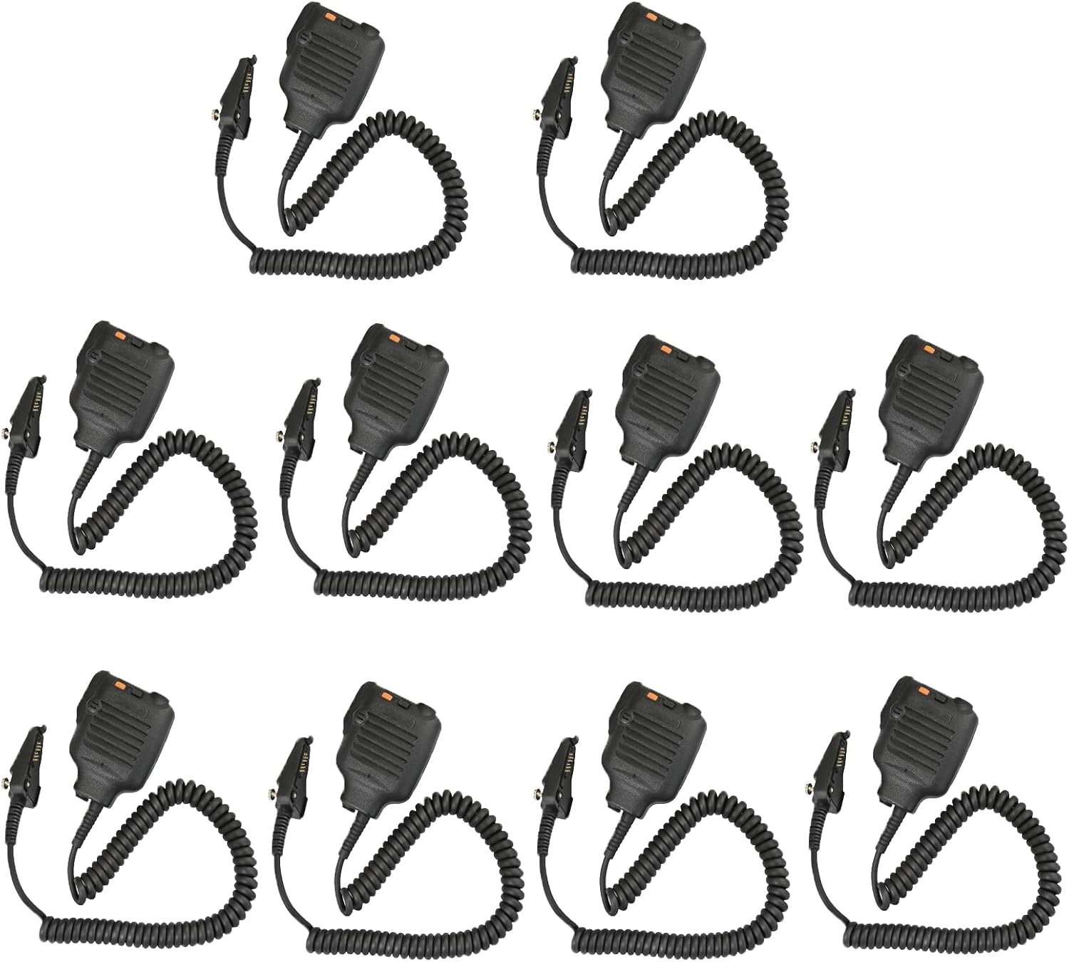 10 Pack KMC-25 Remote Speaker Microphone Shoulder Mic Compatible with NX-200 NX-210 NX-300 NX-3200 NX-3300 NX-410 NX-411 NX-5200 NX-5300 NX-5400 TK-2180 TK-3180 TK-5210 TK-5220