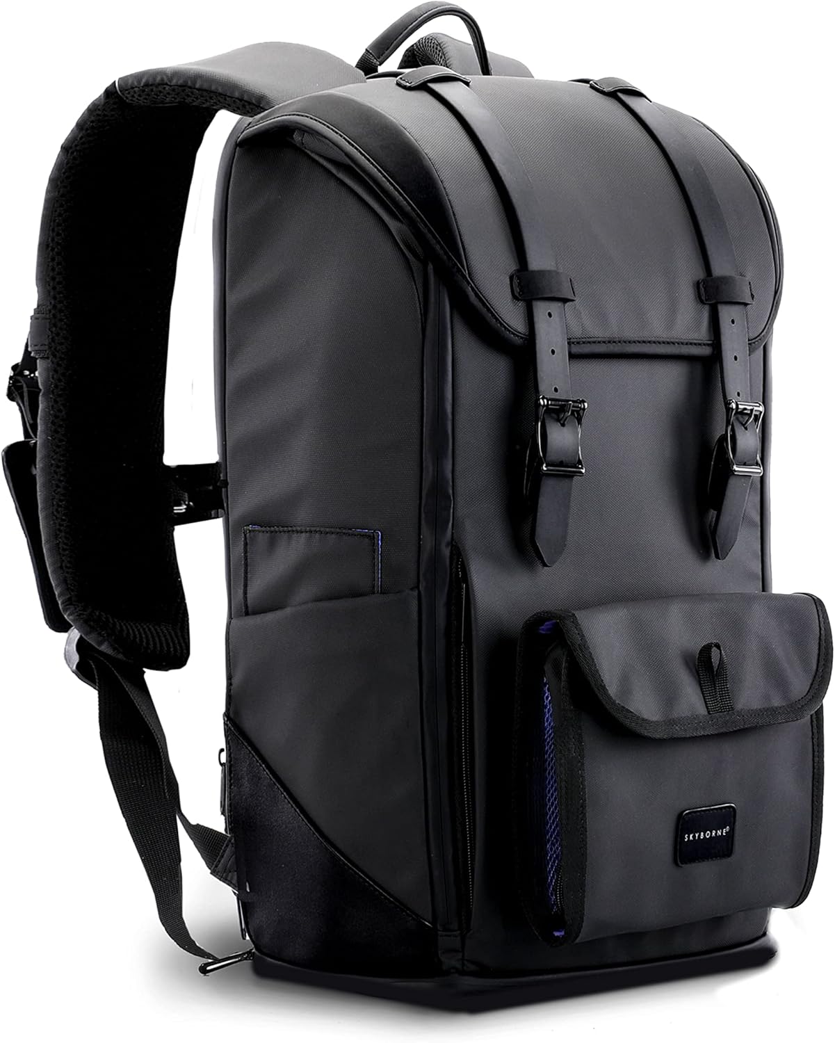 SKYBORNE Smart-Pack PLUS+ Travel Backpack with Anti-Theft Padded Laptop Compartment, Modular Detachable DOPP Kitt and Built-in USB Charging