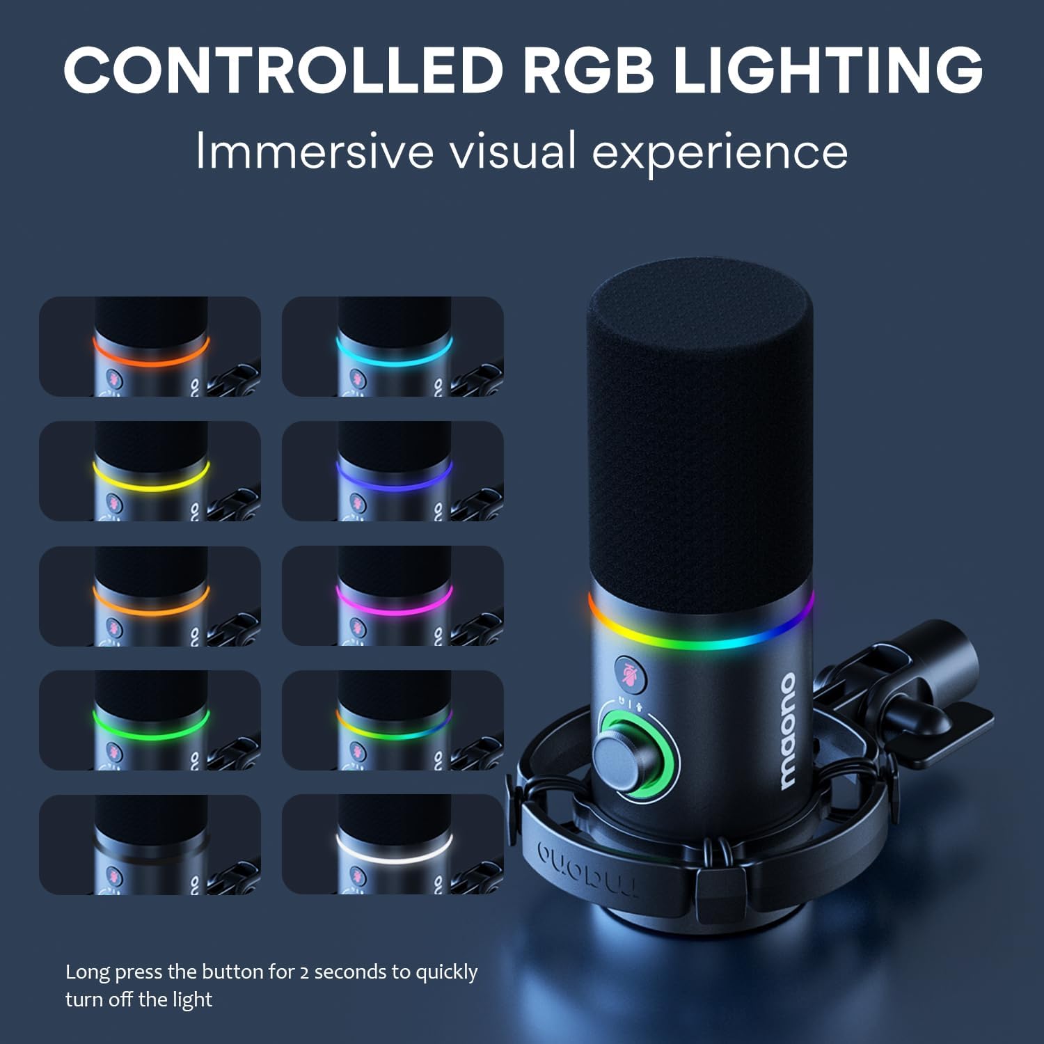 MAONO XLR Condenser Podcast Microphone PM320S with XLR/USB Dynamic Gaming Microphone PD200X for Streaming, Recording, Singing, Voice-Over, Vocal, Home-Studio, YouTube, Skype, Twitch