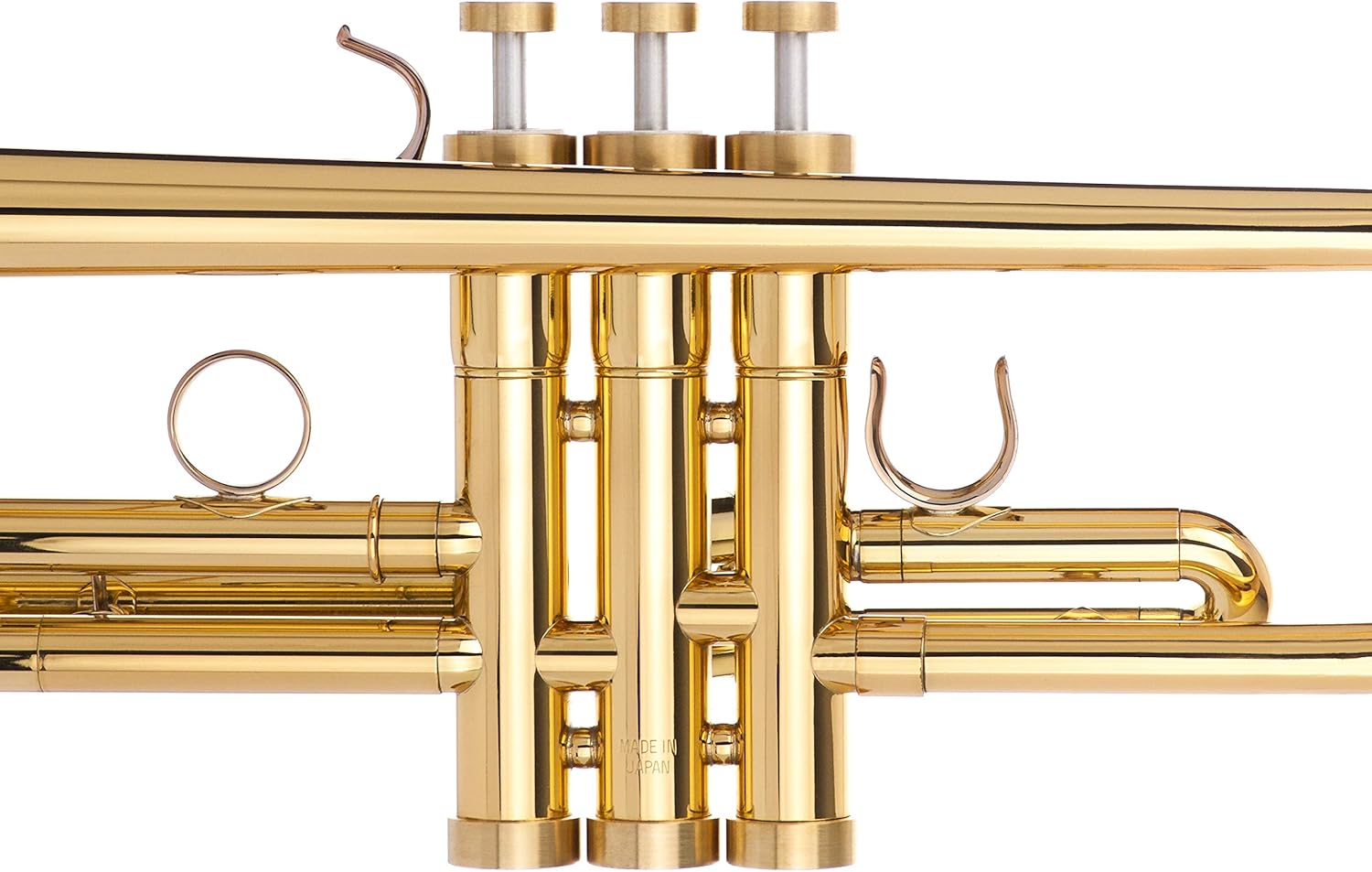 Trumpet Trim Kit for improving the sound. For all Bach Stradivarius Trumpet. Custom made KGUBrass (LIGHT, Raw Brass)