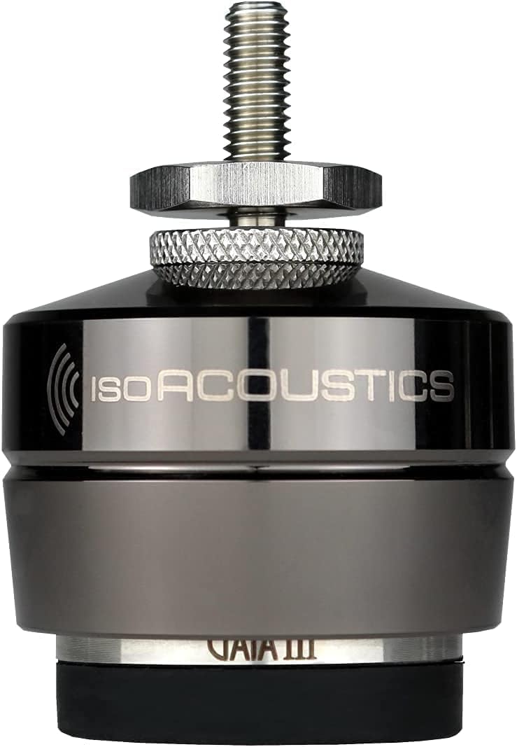 IsoAcoustics Gaia Series Isolation Feet for Speakers & Subwoofers (Gaia III, 70 lb max) – Set of 4