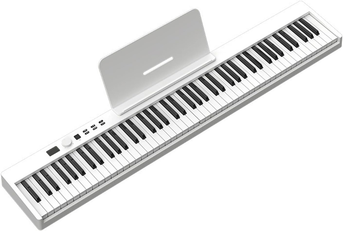 88 Keys Full Size Weighted Keyboard Piano Foldable Digital Piano Portable Keyboard For Beginners With Bluetooth, USB/MIDI, Sustain Pedal, Piano Bag, Music Sheet Stand(White)