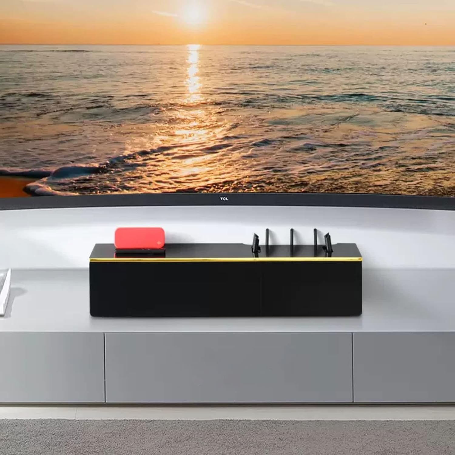 Wall Shelf Floating Shelf Wall mounted TV Shelf TV Stand TV Media Console Set-top box Router Storage Shelf TV Background Wall Decorative Shelf Wall Mount Corner Shelves TV board Display shelves