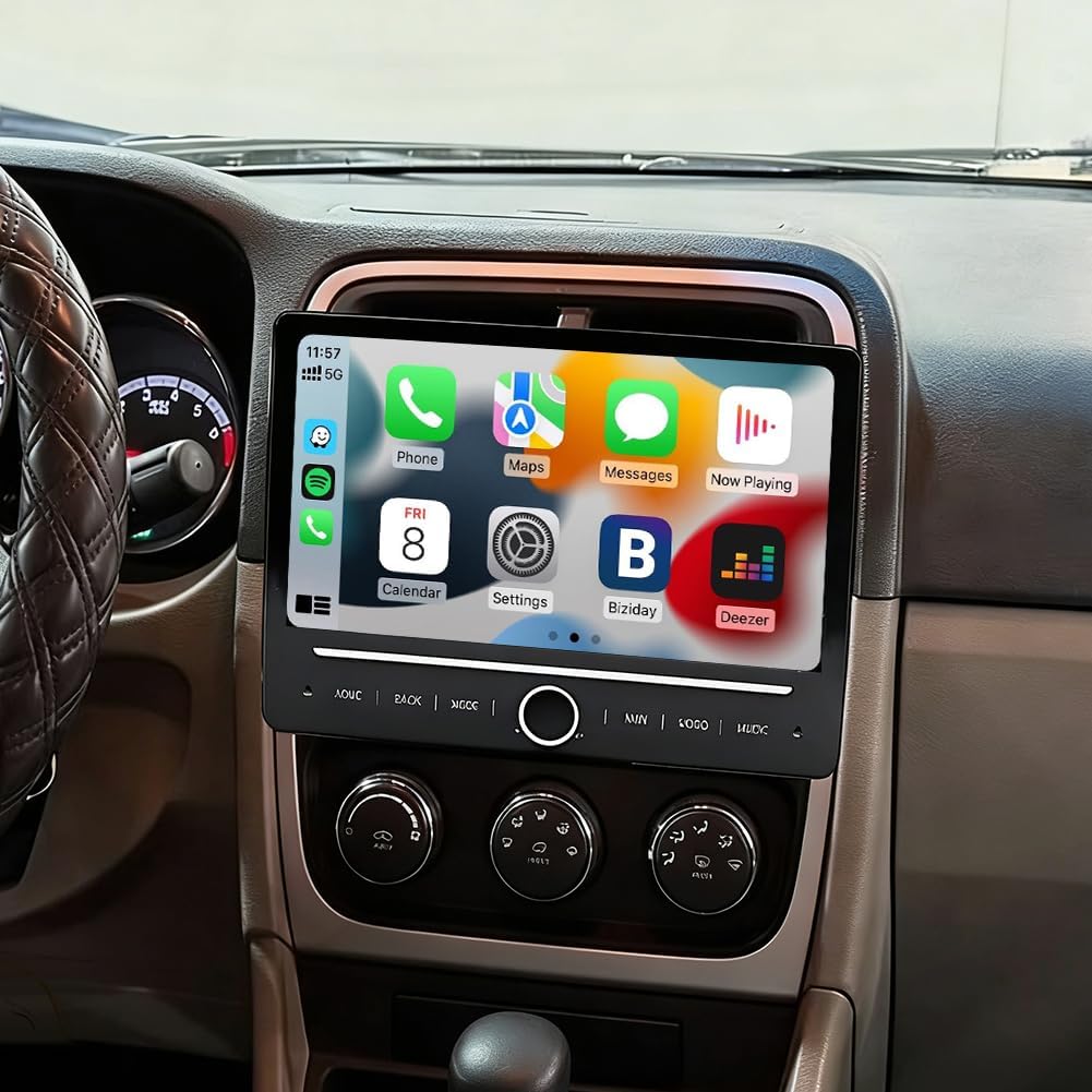 Car Stereo Radio Compatible for Dodge Caliber 2009-2012 with Carplay Android Auto GPS Navigation 10in Touchscreen Car Radio Player with Bluetooth WiFi FM SWC Mirror Link Split Screen + Backup Camera