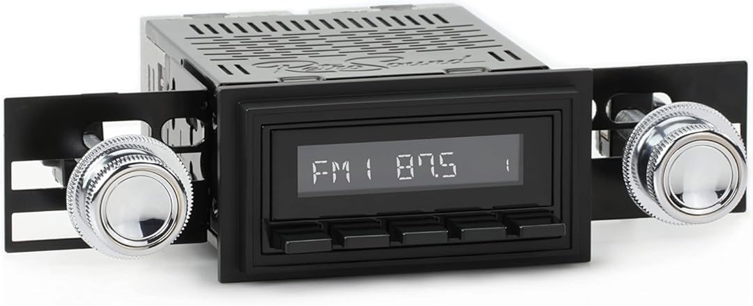 RetroRadio Compatible with 1968 Ford Mustang with Padded Console Features Include Bluetooth, USB, AM/FM HB-M2-226-07-77F2