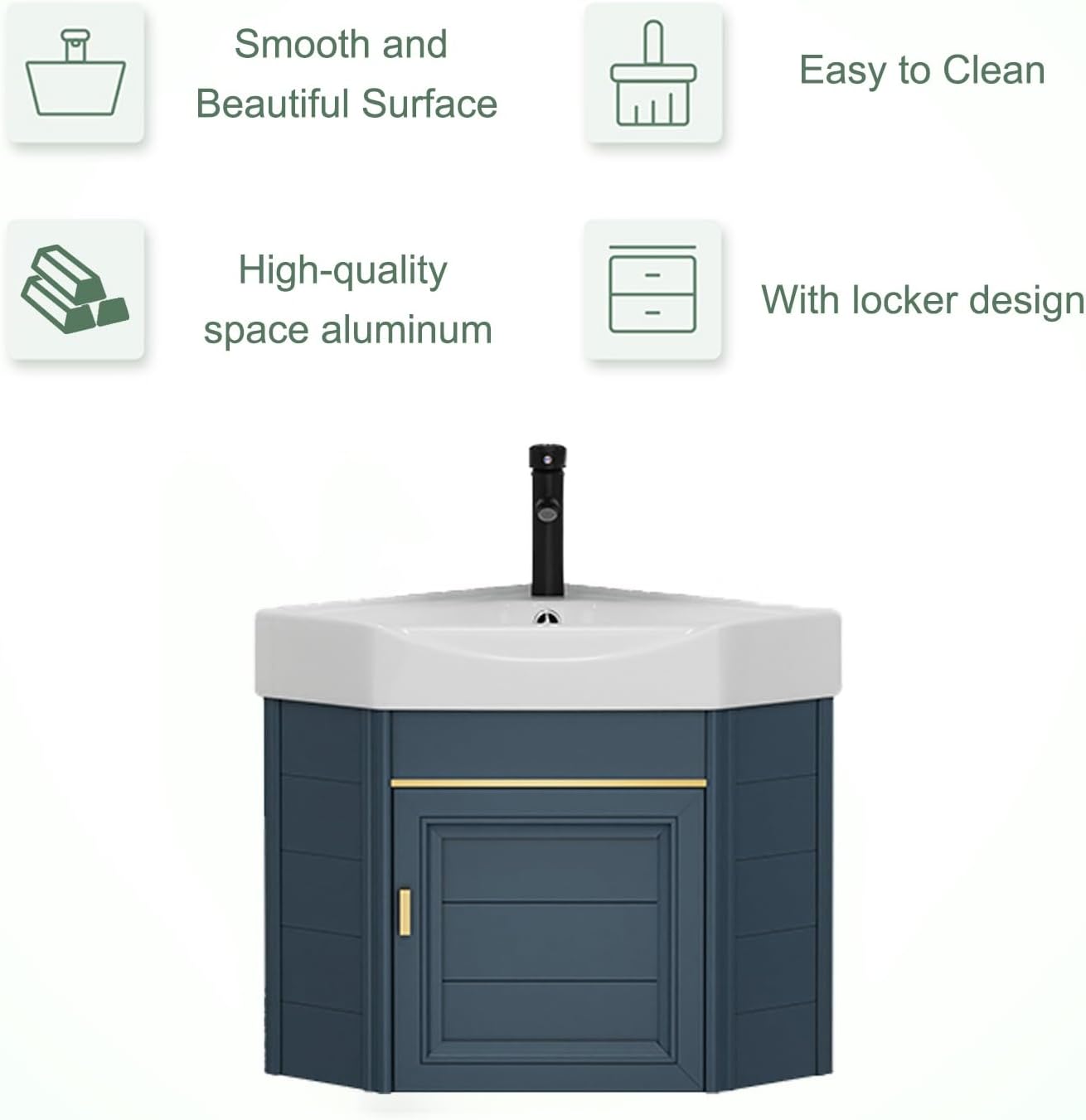 Wall Mount Corner Small Bathroom Sink 15